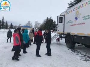 Выезд мобильного стоматологического комплекса на базе Камаз в Кушнаренковский район Республики Башкортостан